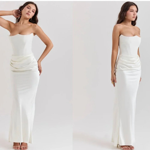 House of CB Dresses & Skirts - HOUSE OF CB S D-DD  'Persephone'‎ Ivory Strapless Corset Dress NWOT